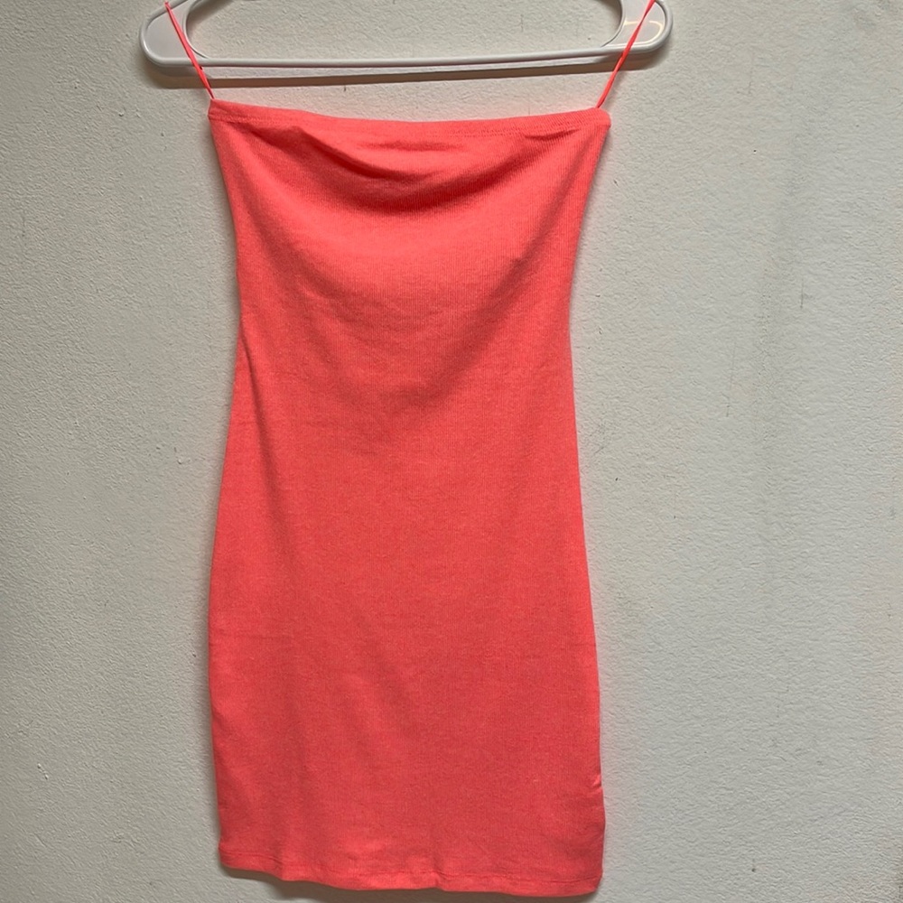 New neon pink mini dress